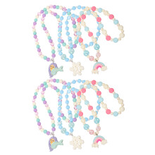 6Pcs Bärn Halsband I Resin Pärlor Anhängare