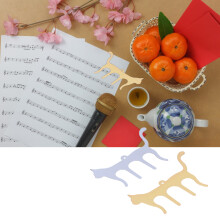 2Pcs Iron Cat-Shaped Music Book Clip Stand, 165x95mm for Sheet Scores