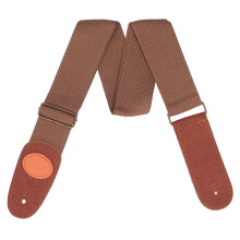 Kaffeefarbene Gitarrengurt mit Celluloid-Picks & Montagematerial