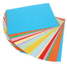100 Unidades Papel Colores A4 Para Manualidades Infantiles