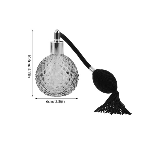 Vintage Botella Perfume 100Ml Vidrio Retro Con Borla 1