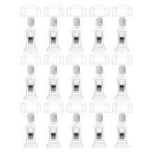15 Pièces Clips Transparent Pour Étiquette, Support Prix, Menu