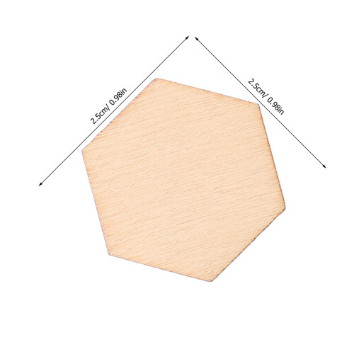 100 Pièces Hexagonales En Naturel Non Pour 2