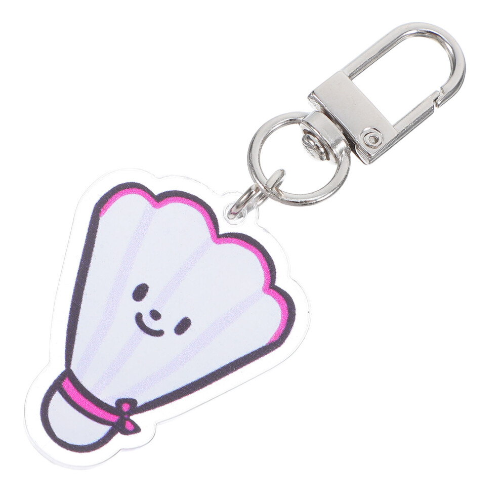 4 Pezzi Portachiavi Sportivi Badminton In Acrilico Per Zaino-image