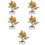 5 Pezzi Albero Artificiale In Vaso Con 9
