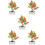 5 Pezzi Albero Artificiale In Vaso Con 10