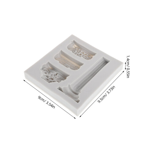 2 Pezzi Stampo In Silicone Per Colonne , Per Paste E Cioccolato 1