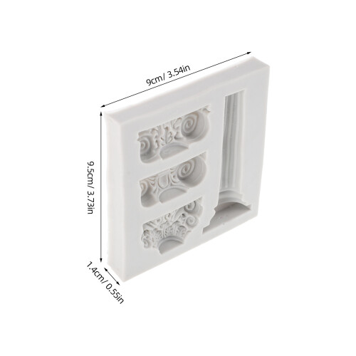 2 Pezzi Stampo In Silicone Per Colonne , Per Paste E Cioccolato 2