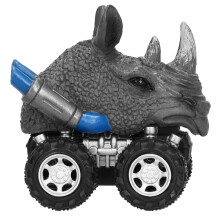 Educational Animal Model Pull Back Car Toy, Rhinoceros, 5x5x5cm