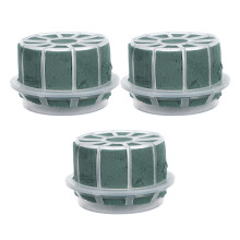 3 Pcs Suporte Redondo Adesivo Espuma Floral 9,5 Cm Para Arranjos