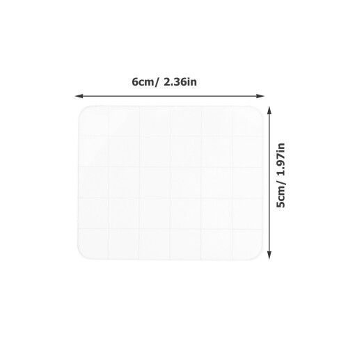 3Pcs Bloco De Carimbo Acrílico 6X5Cm Com Grade Para Diy 1