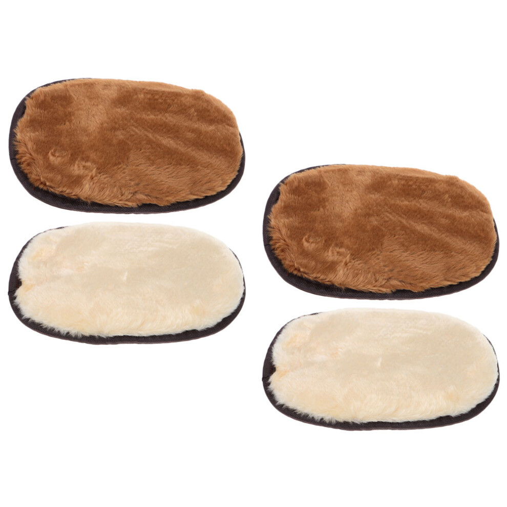 4 Stuks Lederen Schoenpoetshandschoenen Voor Stofverwijdering En Reinigen-image