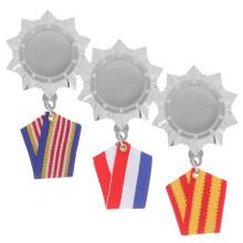 3Pcs Alloy Memorial Brooches Durable Kids Game Medals Party Favors