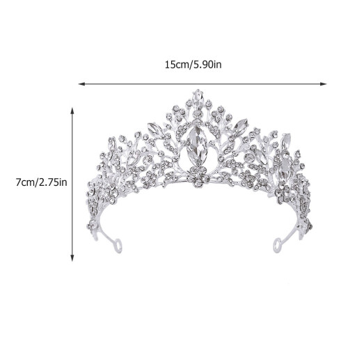 Shiny Wedding Crown Silver Tiara Design For Special Occasions 1