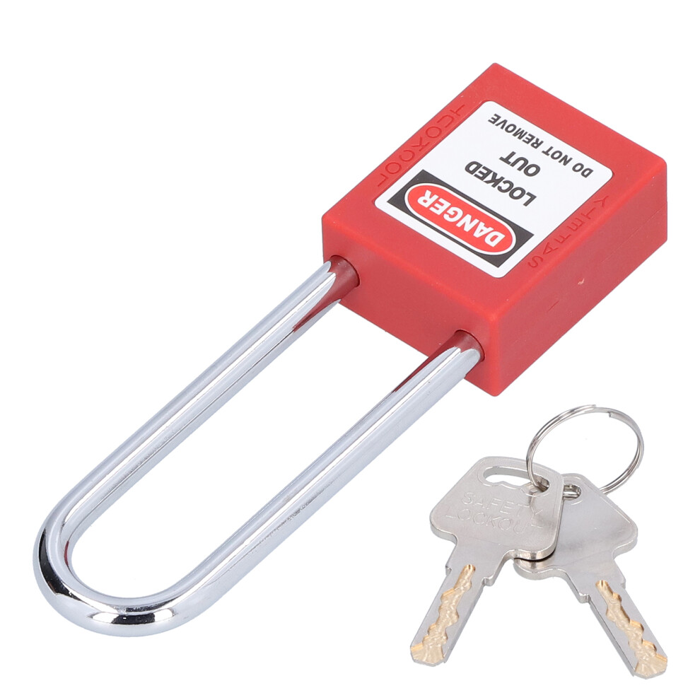 Industrial Steel Safety Padlock, 3In Beam, Corrosion Resistant, 2 Keys 7901358929759