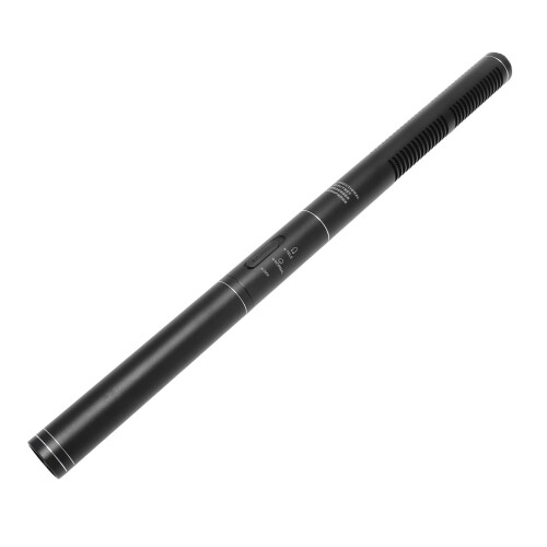 Professional Camera Microphone Condenser, 14in, Metal, Windproof Cover