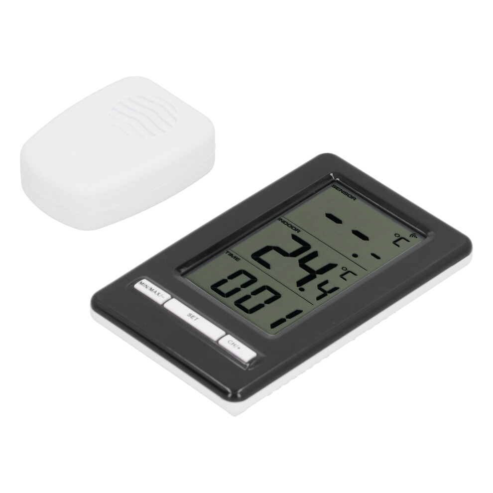 Wireless Indoor Outdoor Digital Thermometer, ABS Plastic, 12x7.5x1.5cm