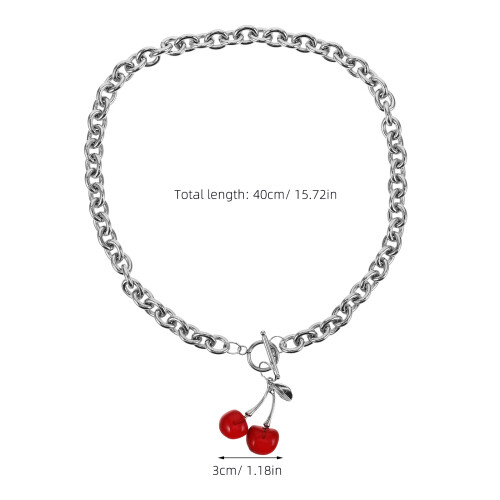 1 St Körsbärsklämkedja För Halsband 2