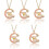 5Pcs Tecknad Måne Halsband Legering Anhängare För Barn 5