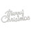 2Pcs Silver Christmas Cards Plastic Xmas Tree Decorations 9