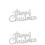 2Pcs Silver Christmas Cards Plastic Xmas Tree Decorations 6