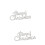 2Pcs Silver Christmas Cards Plastic Xmas Tree Decorations 8