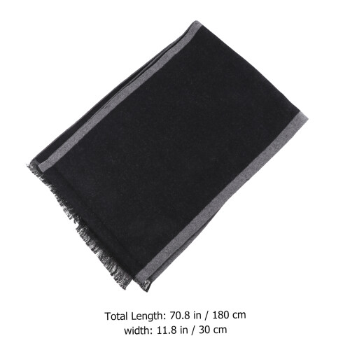 Grå Vinterhalsduk För Lång Shawl Kläd Tillbehör 1