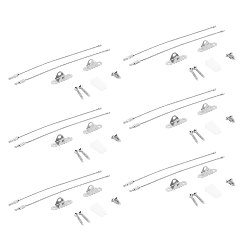 6PCS Stainless Steel Furniture Anchors Adjustable for Baby Proofing