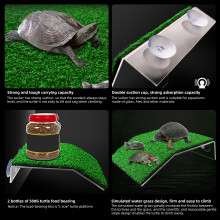 Plateforme de repos pour tortue au soleil avec rampe 77g, S:20x14x4cm