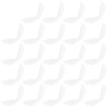 24Pcs White Angel Wings DIY Craft Props for Christmas Tree and Wreath