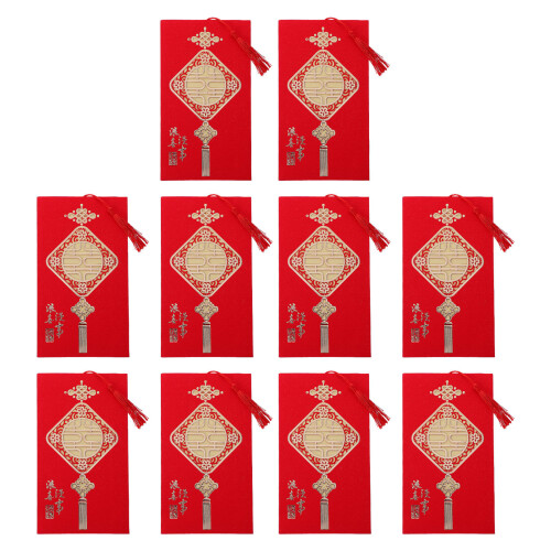 10Pcs Kinesisk Bröllopsinbjudningar Papperskort 1