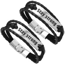 2pcs personalized braided bracelets for men wrist chain
