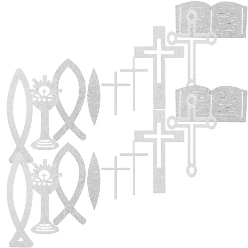 5 Set Miniatyr Dop Tema Träutskärningar Borddopdekoration 1