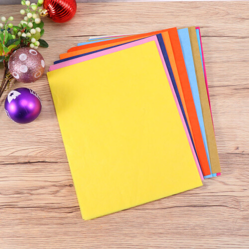 10Pcs Färggrann Presentpapper Tissuepapper Förpackningsmaterial 2