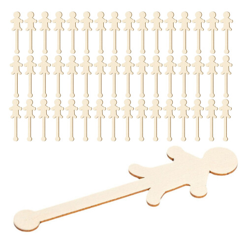 100Pcs Konstnärsstickor För Barn Människoformade Målning Rityng