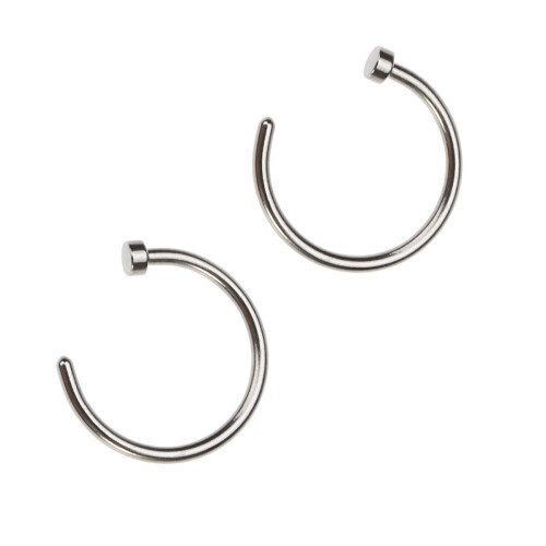 2 Stycken Unisex Kirurgiskt Näspiercing 8 mm