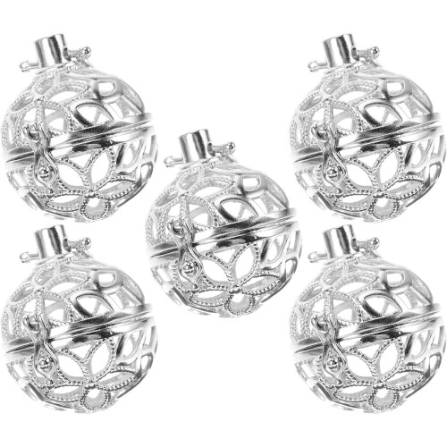 5 St Aromaterapi Doftplatta Halskedja Tom Locket