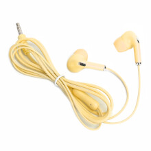 Kabelgebundene Sport-Ohrhörer 3,5 mm HiFi-Bass Ohrstöpsel Gelb mit Mikrofon