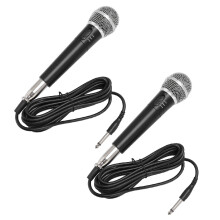 2PCS Wireless Dynamic Microphone Set with Receiver for Karaoke & Singing