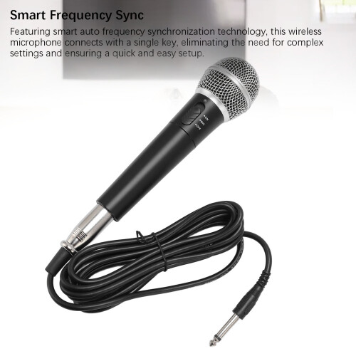 2PCS Wireless Dynamic Microphone Set with Receiver for Karaoke & Singing 2