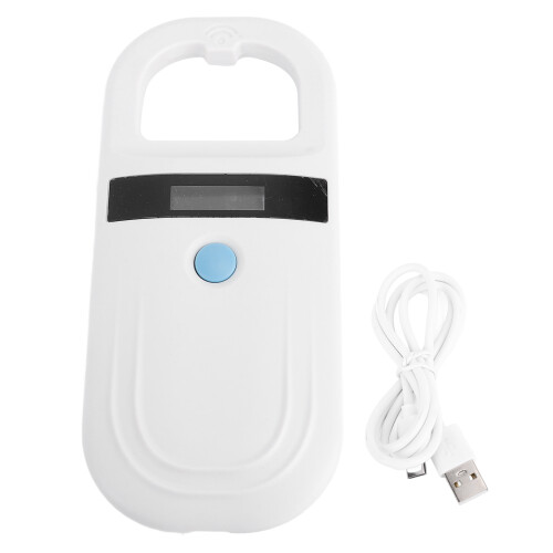Portable 134.2KHz Pet ID Reader Ergonomic Design White 1