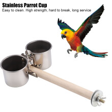 Robuste Edelstahl-Vogelhäuschen mit Clips, große Größe, für Papageien & Vögel