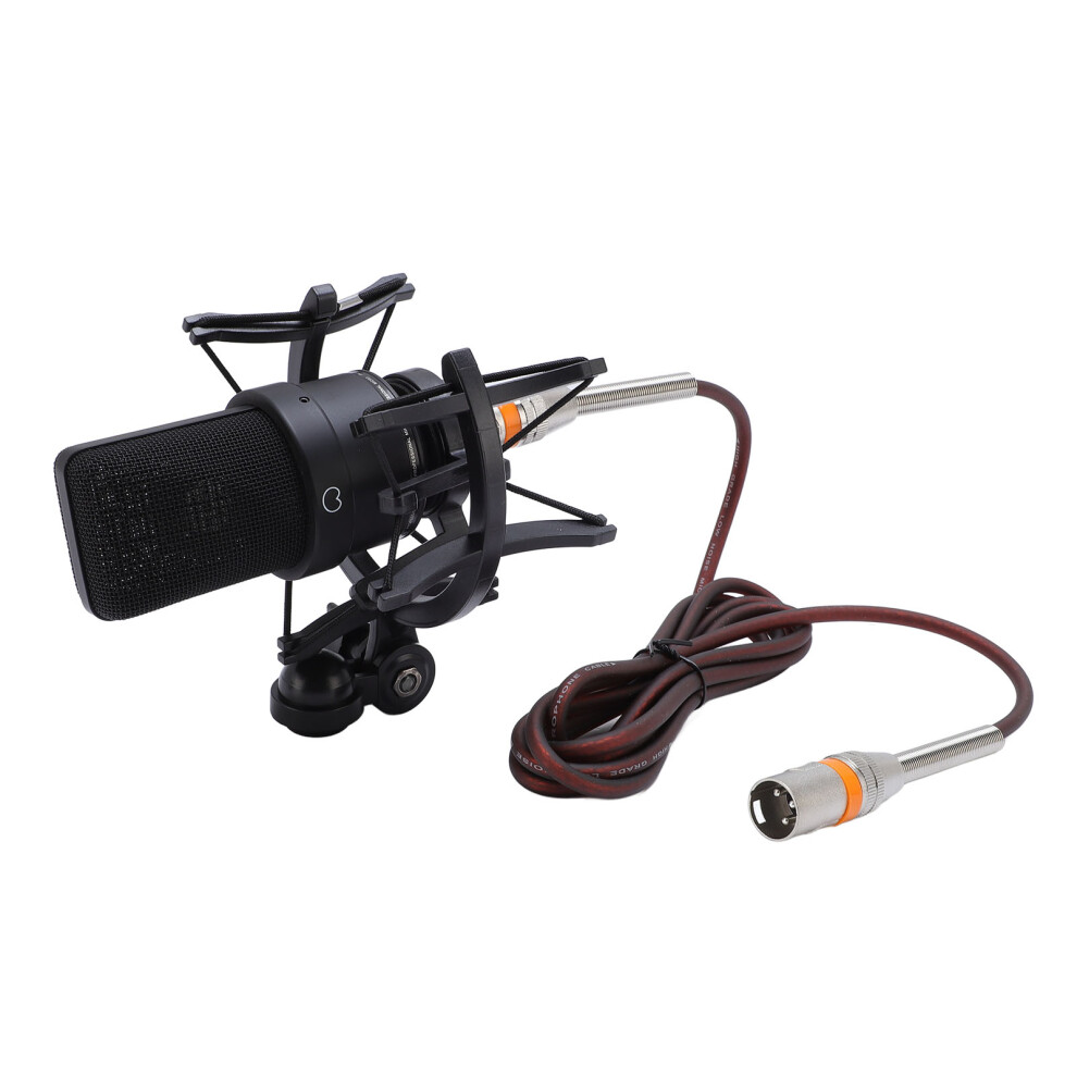 Studio Condenser Microphone With 26Mm Diaphragm Shock Mount & Xlr Cable Black 8411358946902