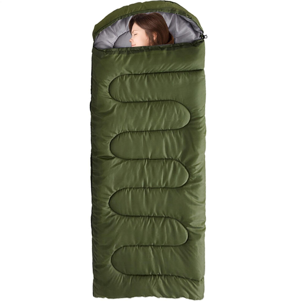 Waterproof Survival Sleeping Sack Lightweight Thermal Sack With Hood Outdoor Carry Handle Army Green-image-OPC-PMSYTRZ-NEW