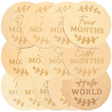 13pcs Round Baby Monthly Cards For Growth Record