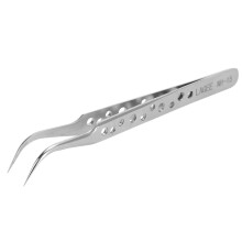 Augenbrauen- und Wimpernextensions Werkzeug NH-15 Gebogener Edelstahlpinzette