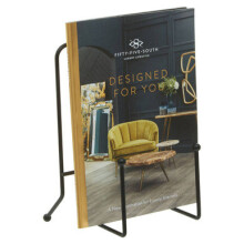 Elegant Design Matt Black Finish Cookbook Stand, Matt Black Finish Recipe Book Stand, Durable Book Stand