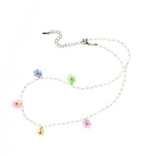 Barns Pärlhalsband Blommönster Fint Smycke För Flickor