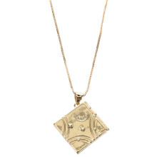 Photo Pendent Halsband Kvadratisk Metall Kvinnors Smycke