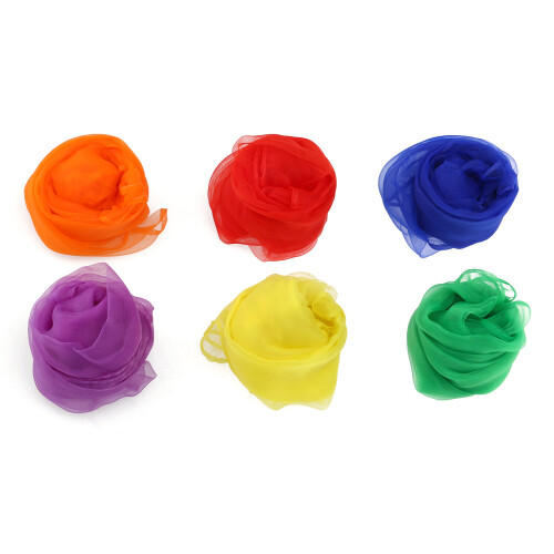 6 Gekleurde Chiffon - En Goocheldoekjes Optredens